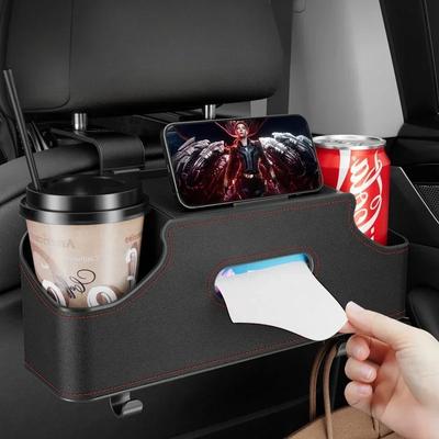 Aufbewahrungsbox für die Rückenlehne des Autostuhls, Taschentuchtasche zum Aufhängen, multifunktionale Aufbewahrungsbox, Auto-Rücksitze, Aufbewahrung von Wasserbechern, Telefonhalter