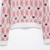 2025 Spring Women's Heart Jacquard Round Neck Knitwear