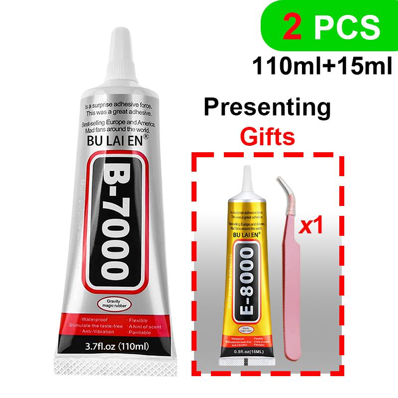 

B7000+E8000 Adhesive Set Mobile Phone Repair and Jewellery Crafting Adhesive Toy and Model Bonding Agent Suitable for Metal, Plastic and Glass Super