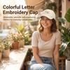 Embroidered Letter Baseball Cap Polyester Cotton Blend Adjustable Strap for Outdoor Activities