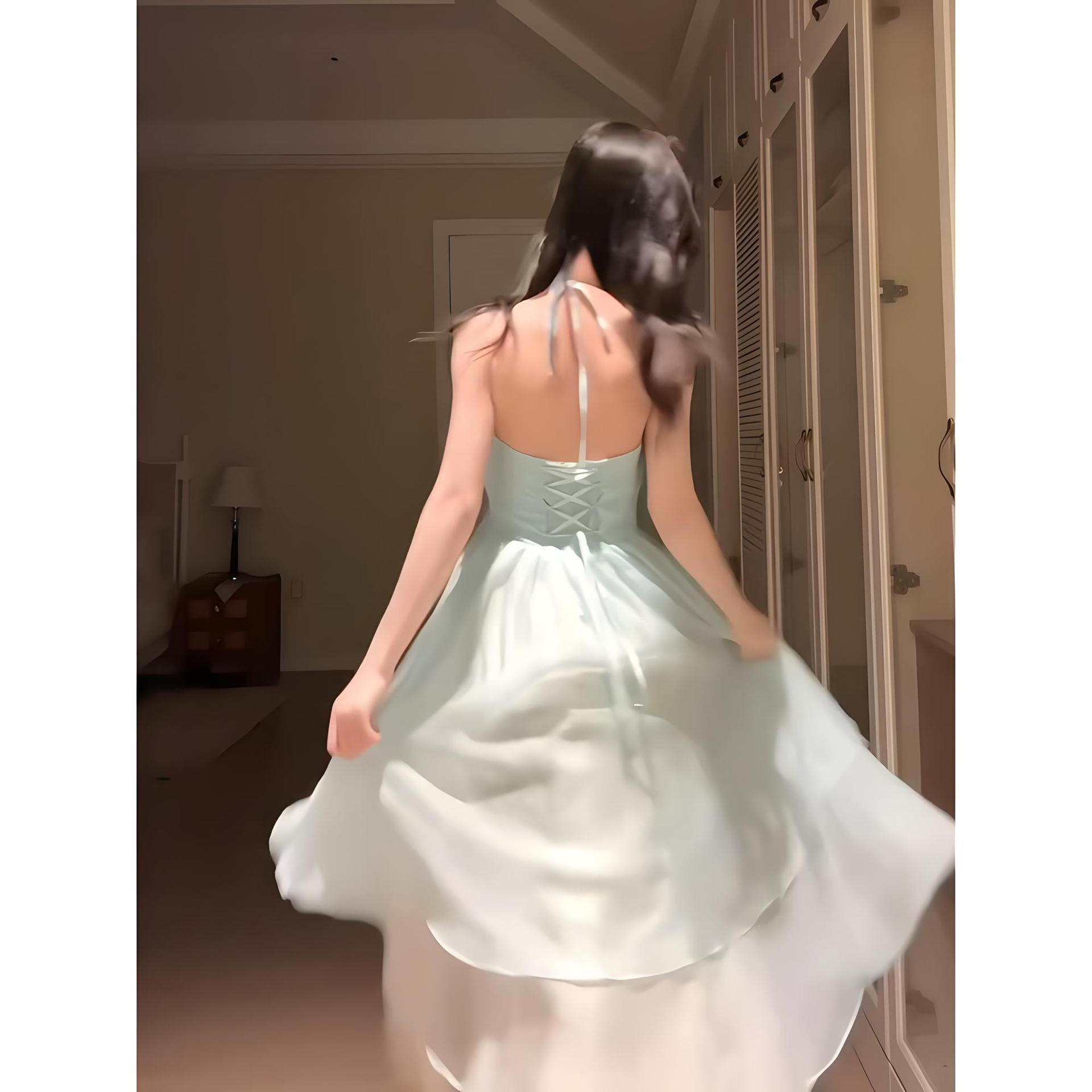 

Летняя атмосфера, курортный стиль, темперамент, девушка, мятный, мамбо, дофамин, одета в длинное платье-комбинацию XL- (recommended 110-60kg)