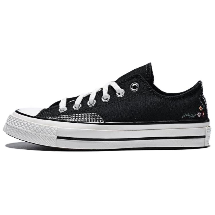 Converse CHUCK TAYLOR 70S SEASONAL comfortable versatile durable low-top canvas shoes for women in black