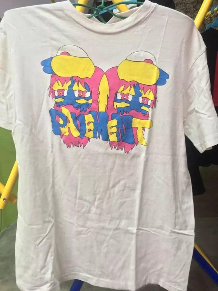 Vintage 90s Blue Ornaunisextal Bird Paveunisext Album Concert Short Sleeve Cotton T Shirt Full Size S5xl