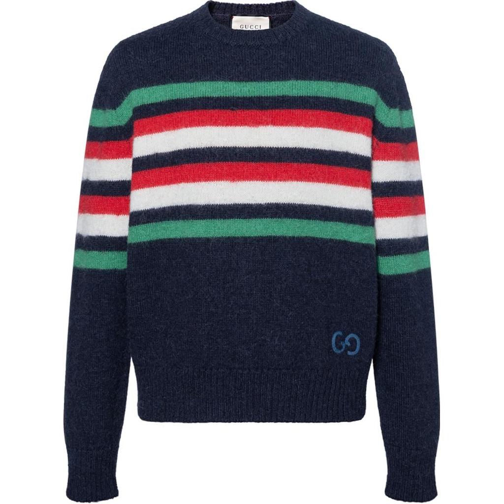 Vorjahres-gestreifter Pullover mit GG-Detail 633614-XKBIP-4804