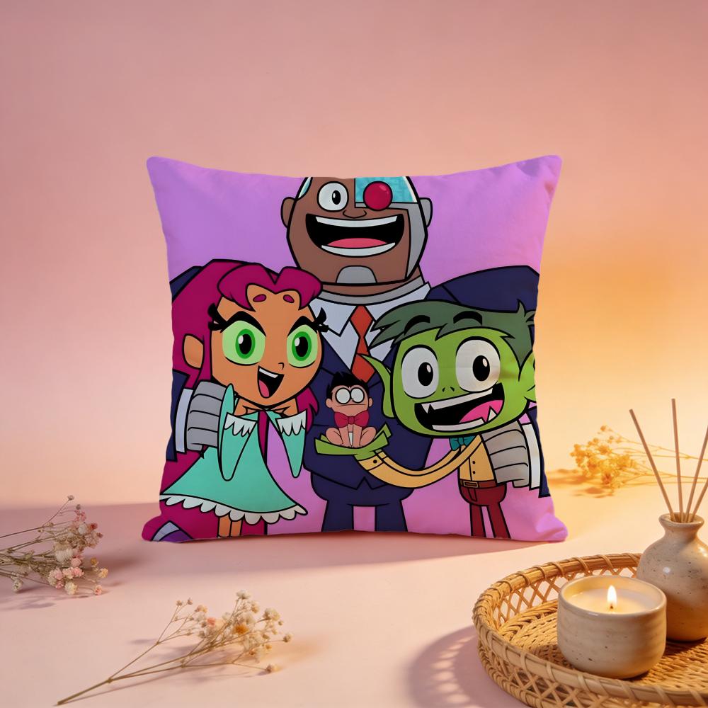 Trendy TTeen Titans Good Cushion Cover Comfortable Durable Pillow Cover MultiScene for Home Office Car Sofa