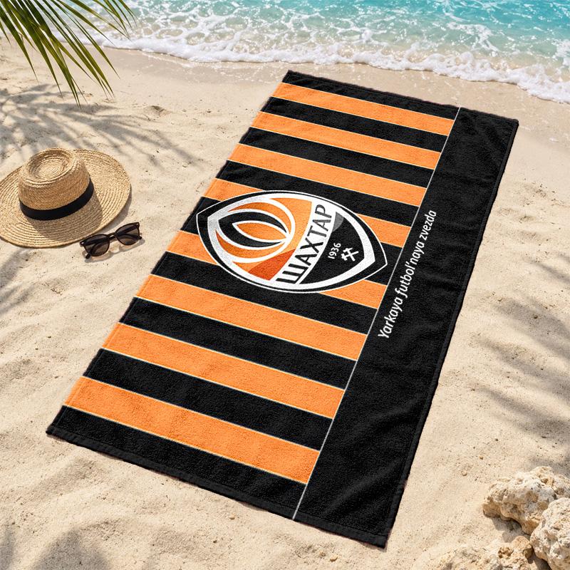 FC Shakhtar Donezk Mikrofaser Strandtuch Schnelltrocknend Sandfrei Leichtgewichtig Strandtücher für Reisen Schwimmen Camping