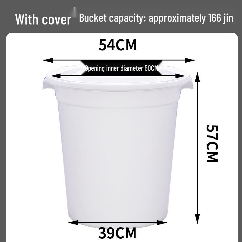 Durable Round Plastic Bucket with Lid for Household Water Storage, Large & Extra-Large Capacity