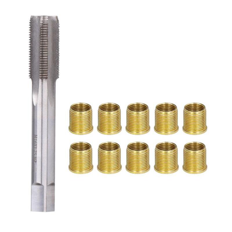 Spark Plug Thread Tap Thread Inserts Spark Plug Thread Repair Tools Gasoline Engine Metal M14x1.25 Inserts and M16x1.25 Tap Kit