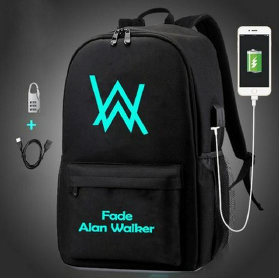 Korean Style Luminous USB Music Backpack for Students: Unisex Laptop & School Bag