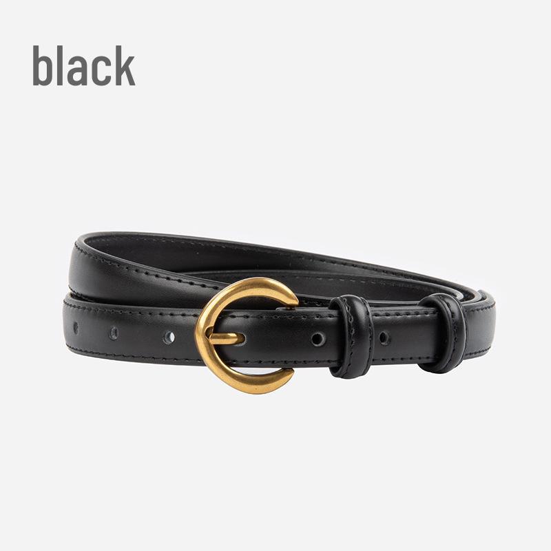 Cuckoo Women's Genuine Leather Skinny Belt for Jeans - Versatile Cowhide Casual Accessory