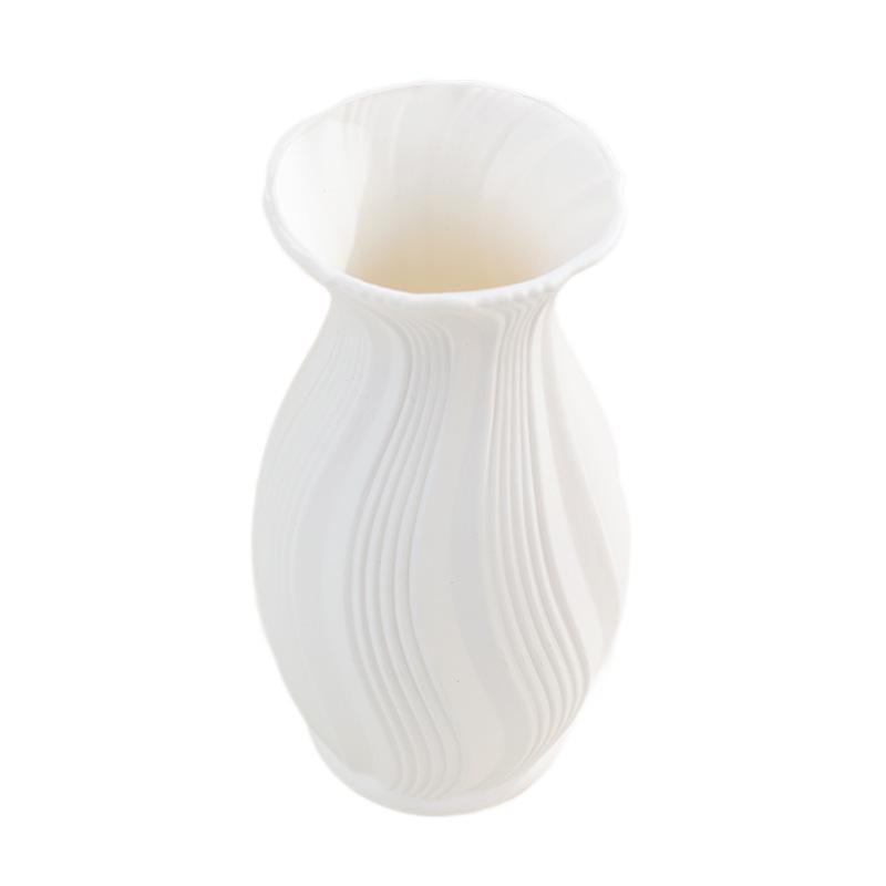 Advanced Minimalist Plastic Vase with Flowing Pattern for Home Décor