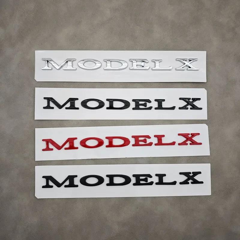 1PCS ABS Black Model 3 Letters Logo Car Rear Trunk Badge Sticker For Tesla Model X S 3 Y Auto Decal Accessories