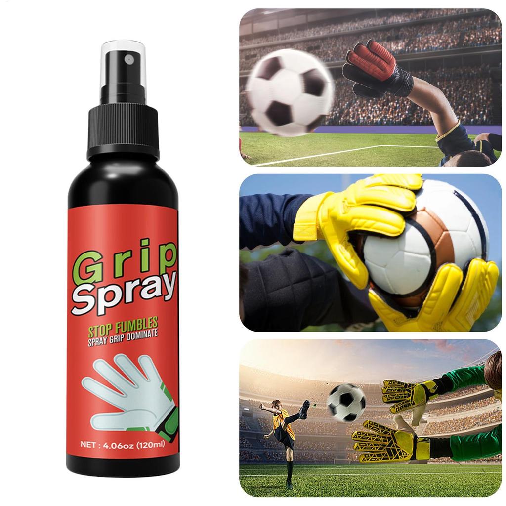 120ml Football Goalkeeper Grip Spray, Tacky Glove Enhancer for Soccer Training & Match, Sticky Liquid for Goalkeeper Gloves