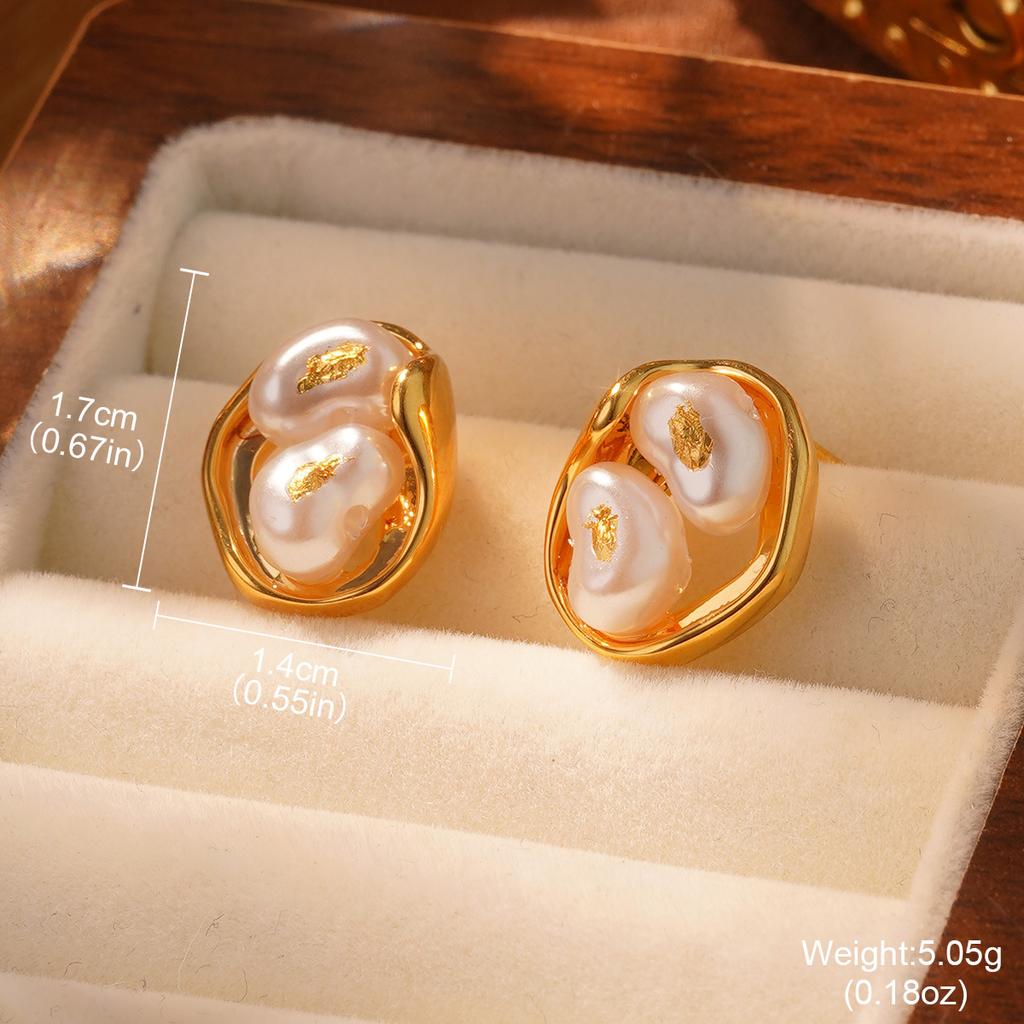 Spring and summer new geometric small fresh stud earrings 2026 simple Korean pink sweet silver needle temperament earrings