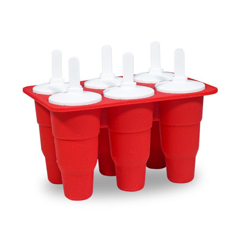 Stampi in silicone per gelato fai-da-te a 6 scomparti Strumenti per la produzione di gelato lungo Stampi pieghevoli per torta al cioccolato