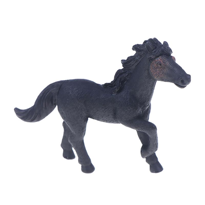 2026 Horse Figurine Decoration Plastic Horse Statue Realistic Pony Statue Home Desktop Office Ornament Feng Shui Horse Decor