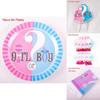 Elegant Baby Gender Reveal Party Decoration Boy Or Girl Disposable Tableware Set