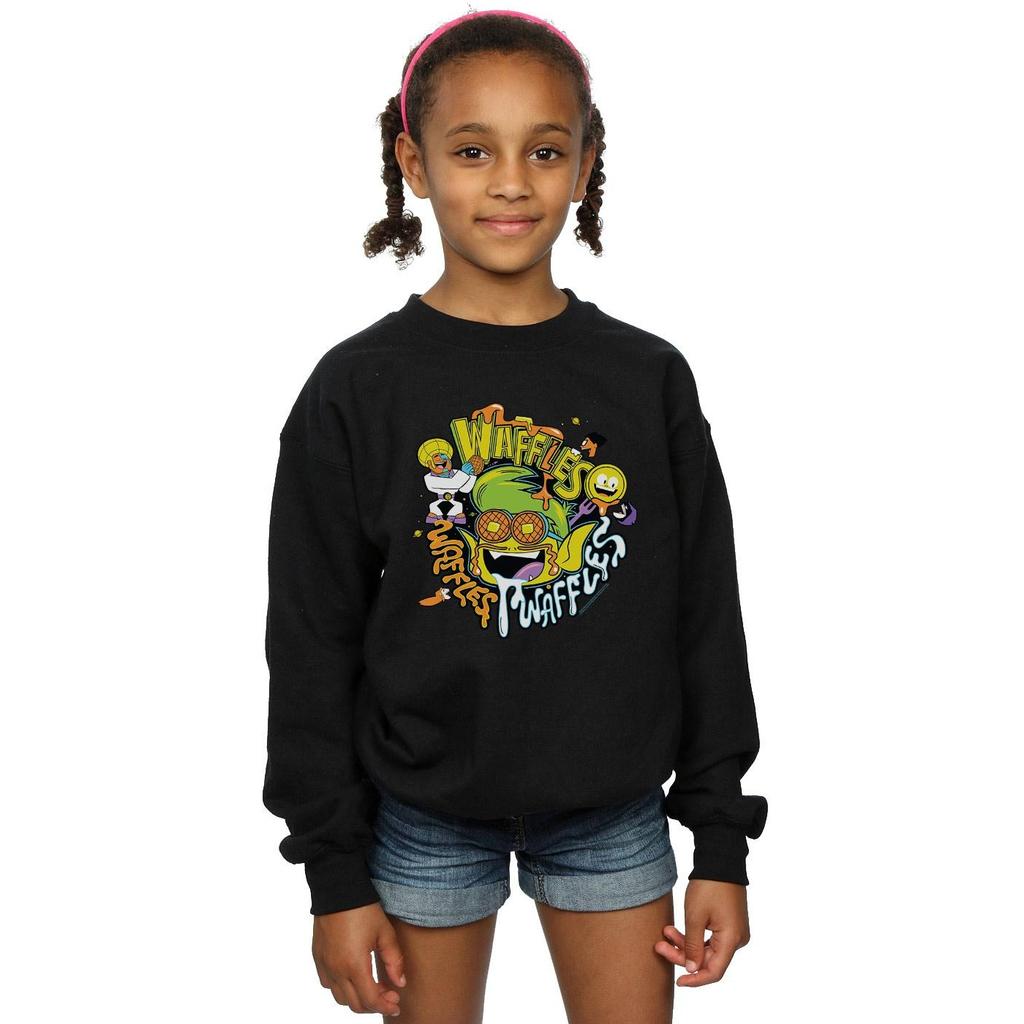 DC Comics Girls Teen Titans Go Waffle Mania Sweatshirt