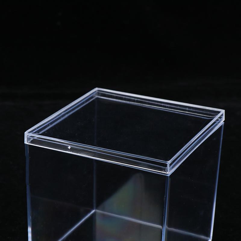 1Pc Transparent Acrylic Boxes With Cover Plastic Organizer Small Gift Square Packing Box Food Candy Storage Container For Home