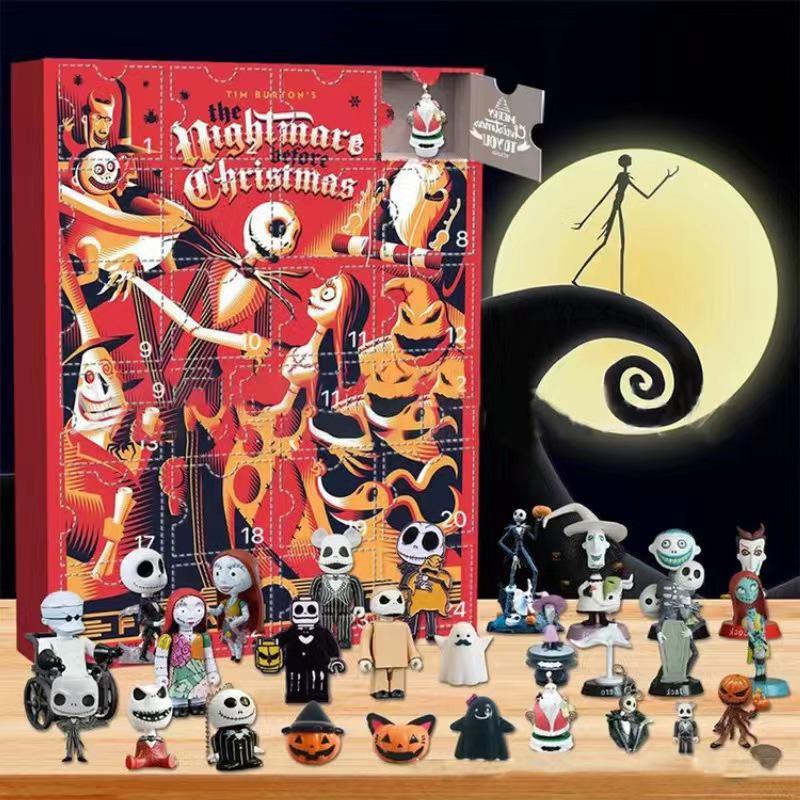 24-Geschenke Halloween Puppen Adventskalender: Weihnachts-Countdown Blind Box