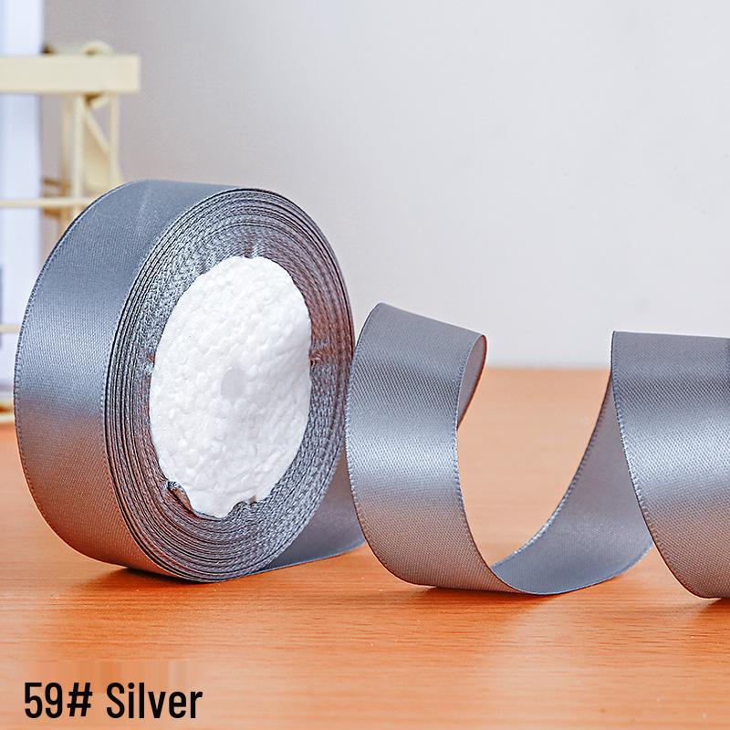2.5cm Polyester Satin Ribbon for Gift Box and Hair Accessories