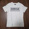 Barbour International Hvit T-skjorte M Skreddersydd Passform Avslappet Topp Unisex T-skjorte