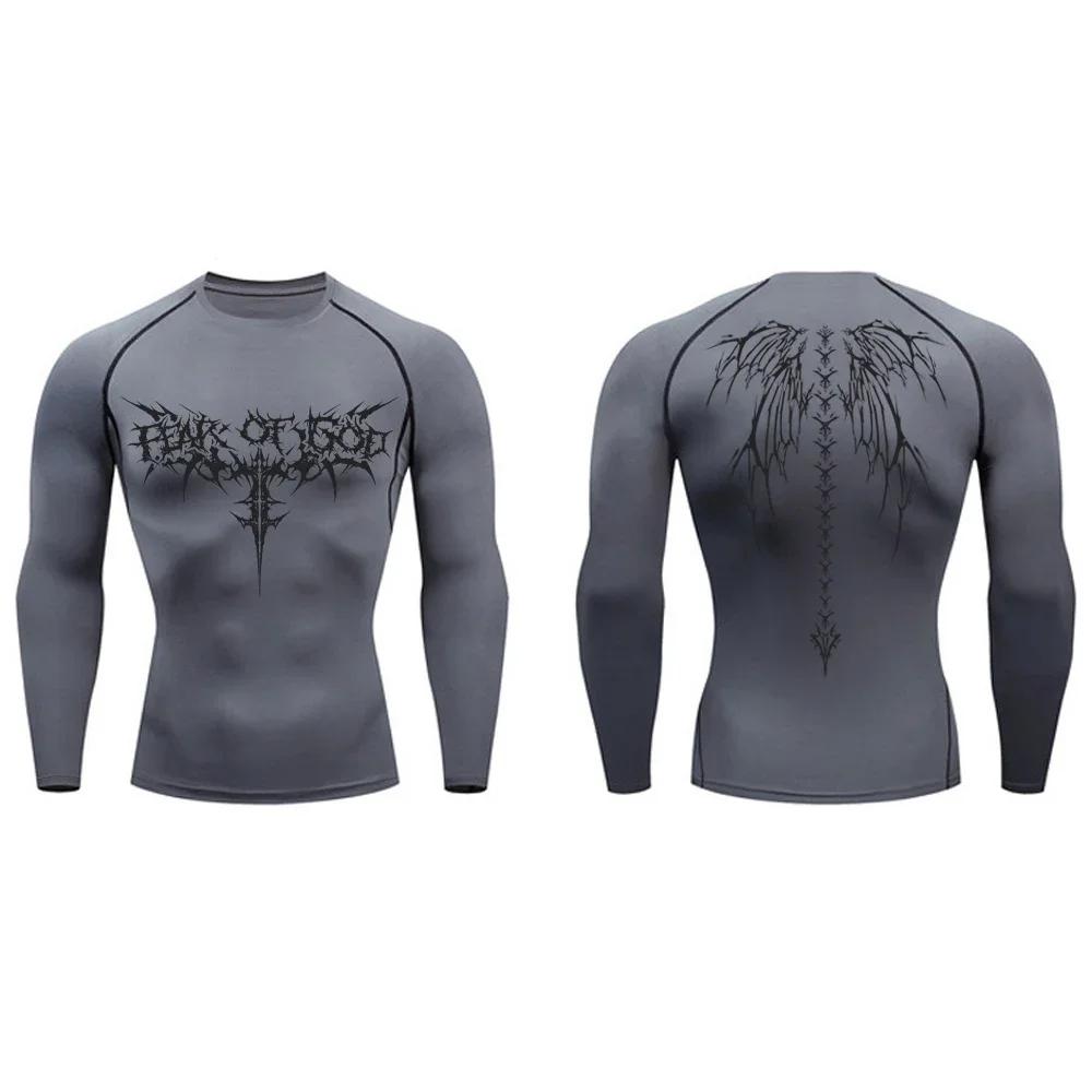 Koszulka Muscle Fit Y2K Koszulki Kompresyjne Dla Mężczyzn Sport Trening Siłownia Męskie Bieganie Fitness Obcisła Letnia Odzież Sportowa Top Koszulka