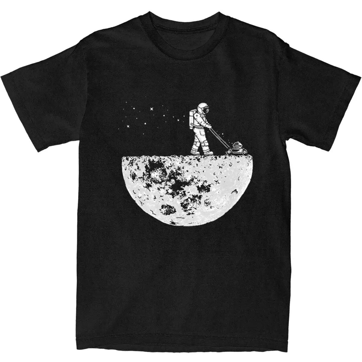 

Футболка с изображением астронавта «Коси Луну» Забавные космические футболки в стиле хиппи Классическая футболка с коротким рукавом Летняя хлопковая одежда 3XL
