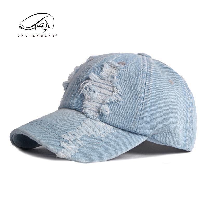 

Peaked cap women s spring summer travel shopping sunscreen sunshade sun hat washed and old denim baseball cap adjustable светло-синий