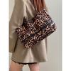 IELGY Leopard Print Canvas Tote Bag Large Capacity One Shoulder Portable