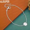 925 Sterling Silver 26-Letter Romantic Round Bracelet - Exquisite Gift Jewelry