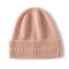 Women's Cashmere Solid Color Knitted Hat - Winter Warm Dome with Ear Protection.