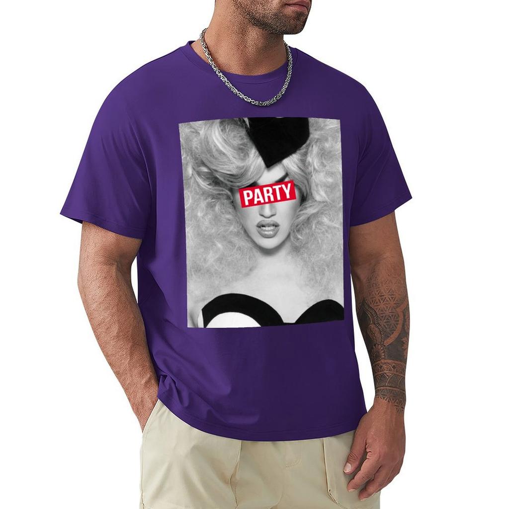 PARTY T-Shirt Sommerkleidung Schwergewichte Anime-Kleidung Hippie-Kleidung Herren weiße T-Shirts