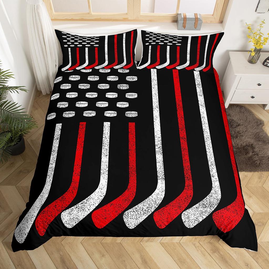 Homewish Boys Football Print Duvet Cover SetSport Soccer Player Bedding SetCartoon Watercolor Splash Bed Set