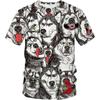 Funny Dog Graphic T Shirt For Men Cute Animal 3D Printed Tees Summer Fashion Short Sleeve Tops Loose O-Neck Street T-Shirts
