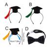 With Tassel Cat Graduation Cap Felt Dog Degree Hat Puppy Cap Dog Dr. Hat  Photograph