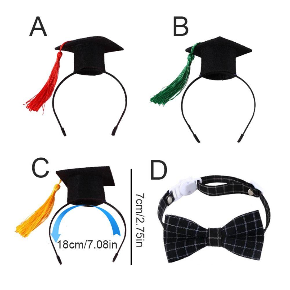 With Tassel Dog Dr. Hat Elastic Dog Degree Hat Puppy Headband Cat Graduation Cap  Photograph