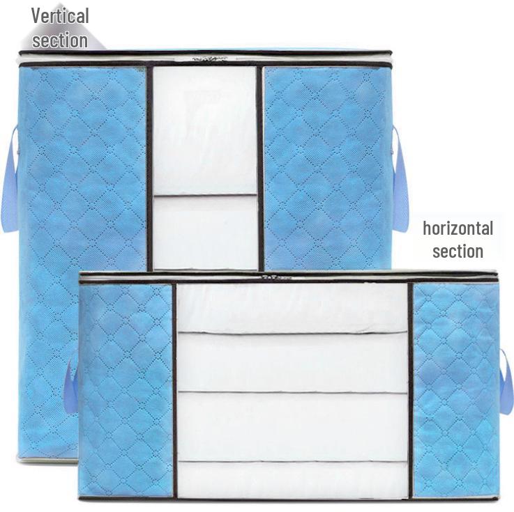 Velkokapacitní netkaná taška na uložení přikrývek a koš na organizaci oblečení