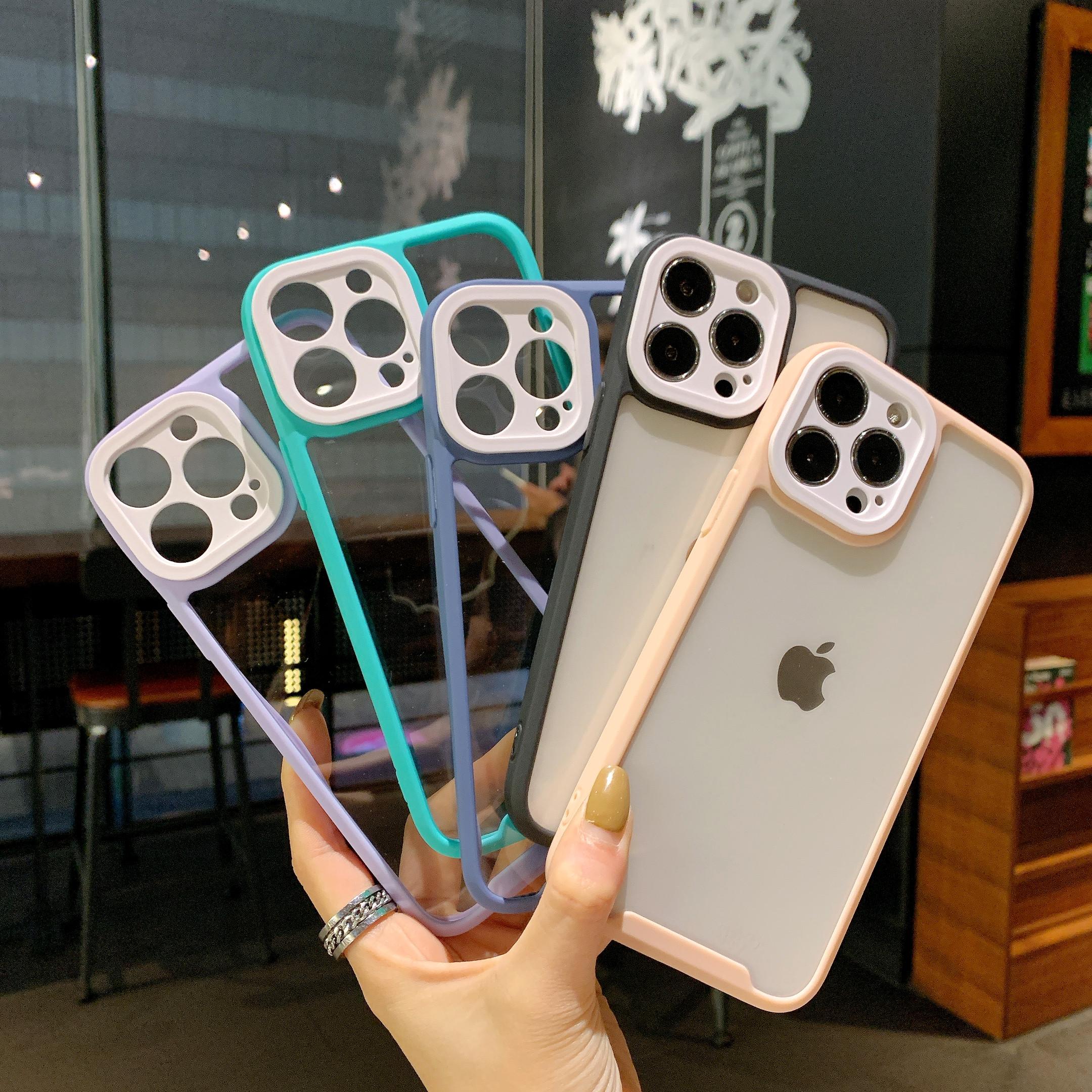 

Противоударный защитный чехол для iPhone 13 12 11 Pro Max XR XS X 7 8 Plus SE Mini Candy с мягкой рамкой, прозрачный чехол для Apple iPhone13