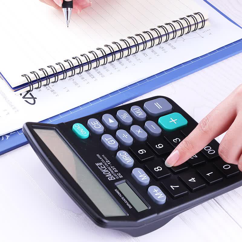 BAOKE EC837 Solar Dual Power Desktop Calculator