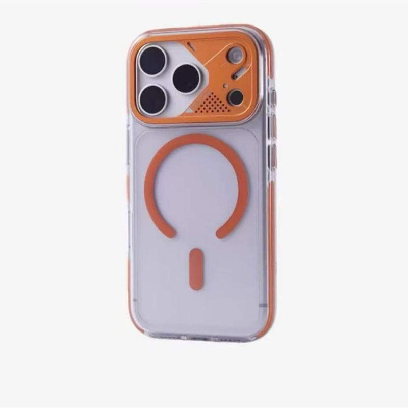 

Transparent Ultra Thin PC For Magsafe Magnetic Phone Case For iPhone 17 Pro Max Clear Candy Color Metal Lens Shockproof Cover For iPhone17 Pro
