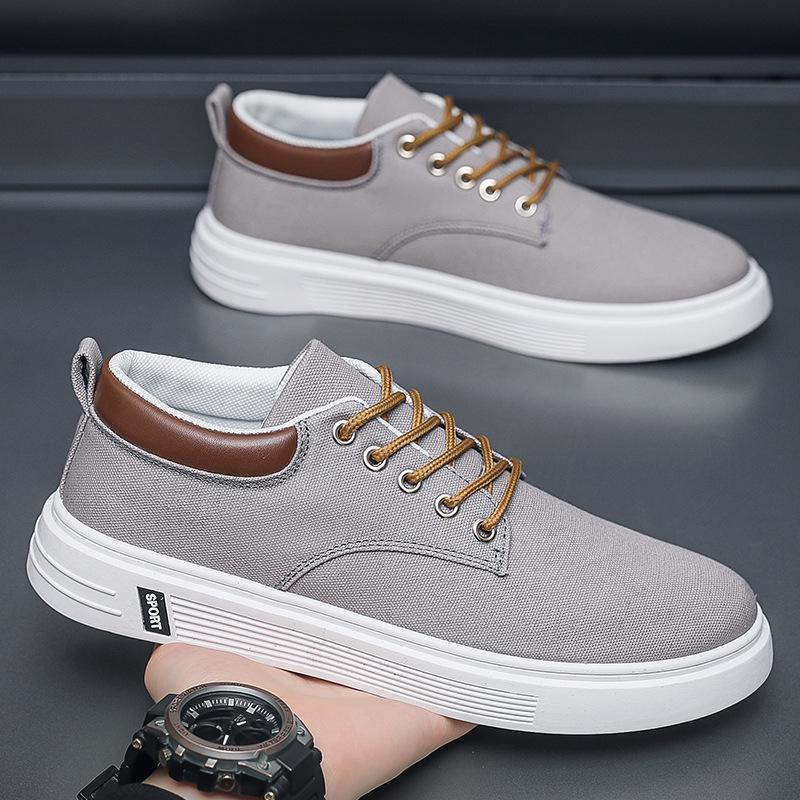 Men's 2025 Autumn Canvas Sneakers - Trendy Korean Fashion, Casual & Versatile.