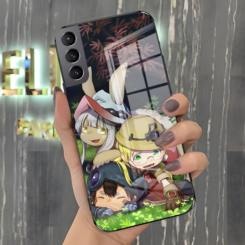M-Made In Abyss Phone Case For Samsung A25 A13 A33 5G A54 A36 A35 A56 A52 A14 Shockproof Glass Cover