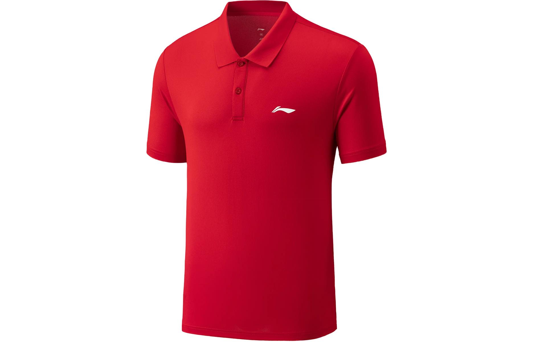 Li Ning Badminton Collection Polo Shirt Men s Bull Red APLR125-8 3XL