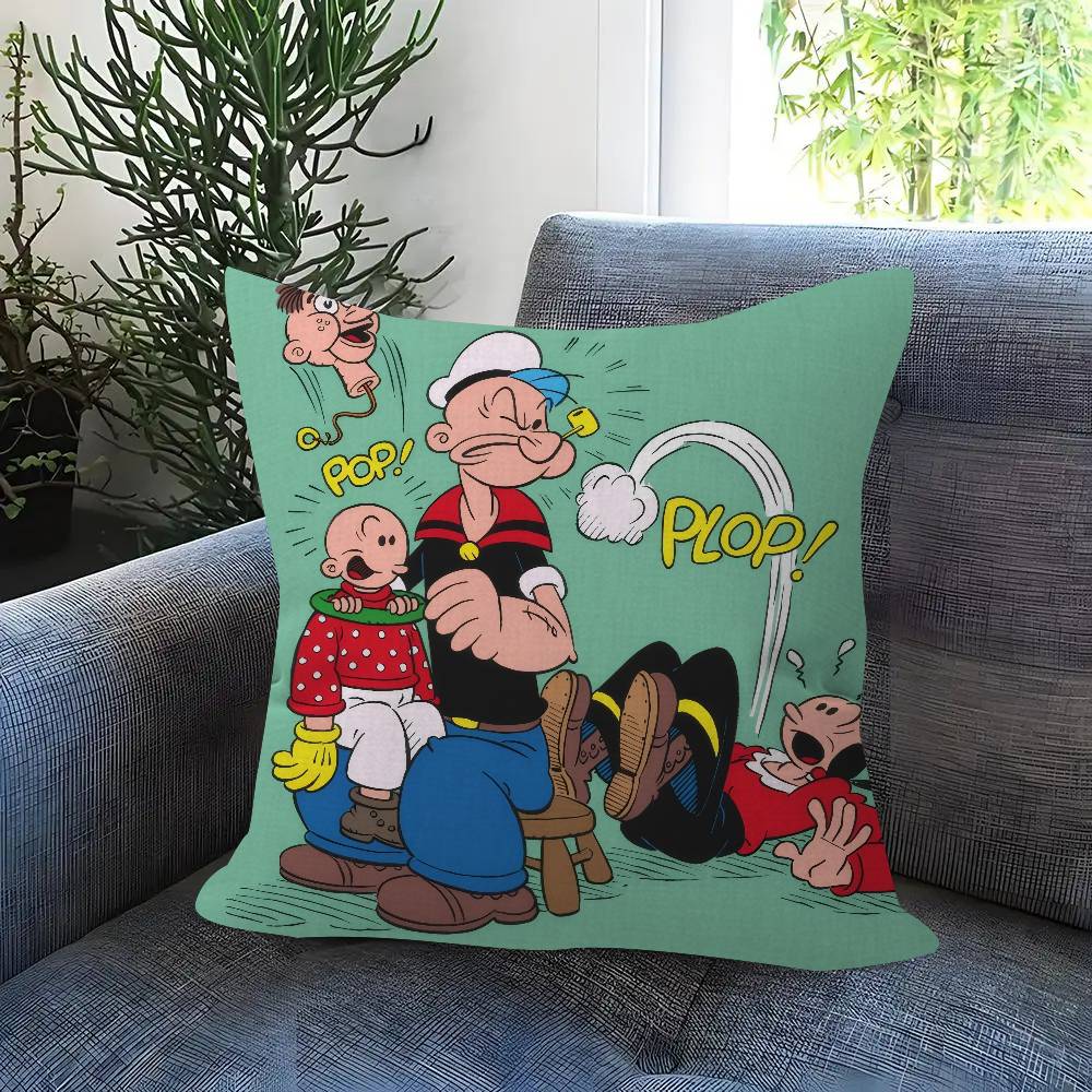 Classic Anime P-Popeye Personalized Picture Text Home Decorative Pillows Household Gifts 45X45Cm