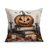 Retro Halloween Cushion Pillowcase Printed Polyester 45X45Cm Throw Pillowcover Decorative Sofa Cushion Pillowslip Home Decor