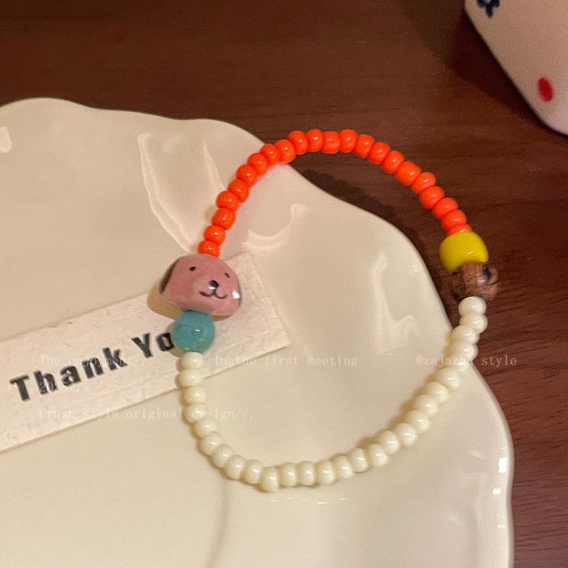 Bracelet chiot couleur fraîcheur petite niche bracelet cœur fille douce été fête étudiante bijoux petite amie