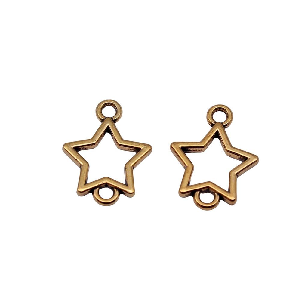 Double Star Connectors Moon For Celestial Themed Bulk Jewelry Findings