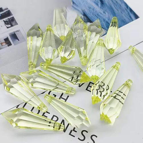 Fashion DIY Colorful Stone 11*33mm 16*50mmJewelry Drop Tip Ice Beads Hanging Beads Acrylic Stone Pendant for Prom Dress