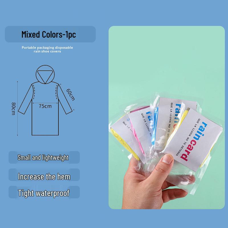 Huse de pantofi portabile, impermeabile, groase, transparente, de unică folosință - Ambalate individual pentru uz exterior